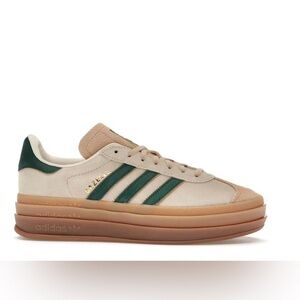 adidas Gazelle Bold Magic Beige Collegiate Green (Women's) SZ 8